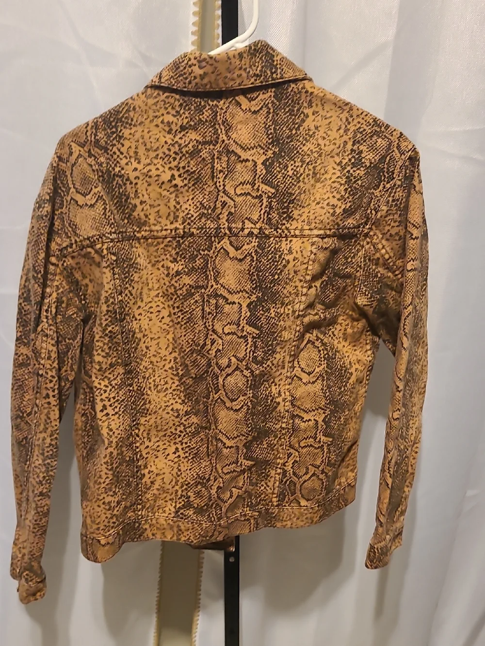 Free People Snake Trucker Jacket Oversized Small - Picture 7 of 7